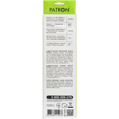Сетевой фильтр питания Patron 1.8m (SP-1052W), 5 розеток White Фото 2