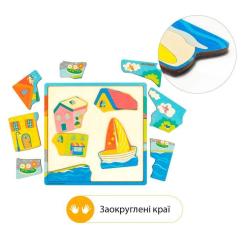 Развивающая игрушка Quokka пазл-мозаїка Будиночки Фото 2
