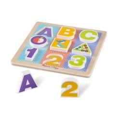 Развивающая игрушка Melissa&Doug Формовой пазл Буквы/Цифры Фото 1