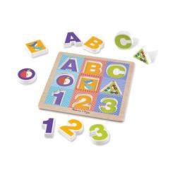 Развивающая игрушка Melissa&Doug Формовой пазл Буквы/Цифры Фото 2