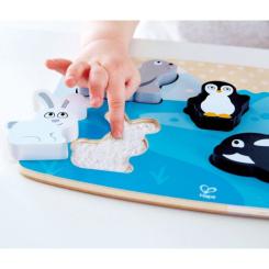Развивающая игрушка Hape Пазл тактильный Полярные животные Фото 2