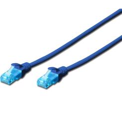 Патч-корд Digitus 0.5м, UTP, cat.5e, CCA, blue Фото