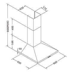 Вытяжка кухонная Pyramida KSX 60 IX Фото 1