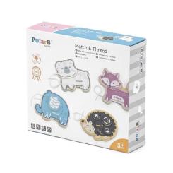 Развивающая игрушка Viga Toys Шнуровка PolarB Зверята 4 шт. Фото 1