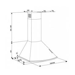 Вытяжка кухонная Eleyus Bora 1200 LED SMD 60 BL Фото 11