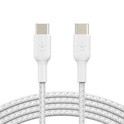 Дата кабель Belkin USB-C to USB-C 1.0m braided white Фото