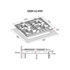 Варочная поверхность Perfelli HGM 61494 WH Фото 10