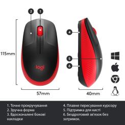 Мышка Logitech M190 Red Фото 5