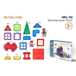Конструктор Magplayer магнитные плитки 112 эл. Фото 1