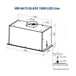 Вытяжка кухонная Minola HBI 6673 BL GLASS 1000 LED Line Фото 8