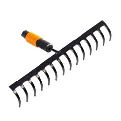 Грабли Fiskars для грунта 14 зубцов QuikFit Фото 1