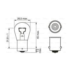 Автолампа Bosch 21W Фото 2