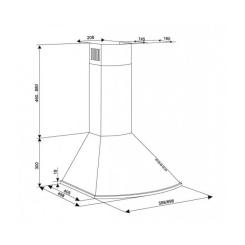 Вытяжка кухонная Eleyus Bora 1200 LED SMD 90 BL Фото 8
