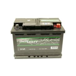 Аккумулятор автомобильный GigaWatt 74А Фото