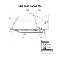 Вытяжка кухонная Minola HBS 5652 BL 1000 LED Фото 8