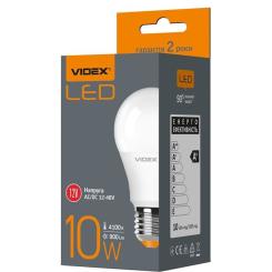 Лампочка Videx A60e 10W E27 4100K 220V Фото 1