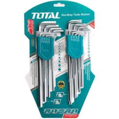 Набор инструментов Total ключів шестиграних+TORX 18шт. Фото