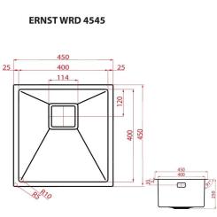 Мойка кухонная Weilor ERNST WRD 4545 Фото 6