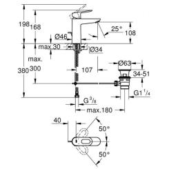 Смеситель Grohe BauLoop Фото 5