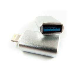 Переходник Dengos OTG USB 2.0 AF to Lightning grey Фото 1