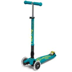 Самокат Micro Maxi Deluxe Foldable LED Зеленый Фото