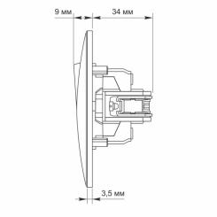 Выключатель Videx BINERA 2кл кремовый Фото 5