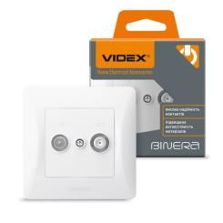 ТВ розетка Videx BINERA TV+SAT конечная белая Фото 3