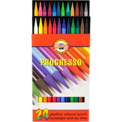 Карандаши цветные Koh-i-Noor Progresso бездревесные 24 цветов Фото 1