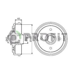 Тормозной барабан Profit 5020-0015 Фото