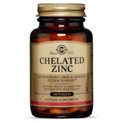 Минералы Solgar Цинк хелат, Chelated Zinc, 100 таблеток Фото
