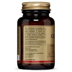 Минералы Solgar Цинк хелат, Chelated Zinc, 100 таблеток Фото 1