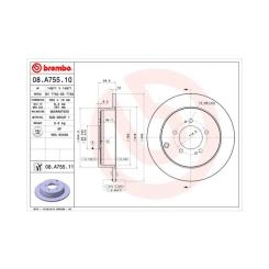 Тормозной диск Brembo 08.A755.11 Фото