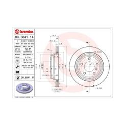 Тормозной диск Brembo 09.6841.11 Фото