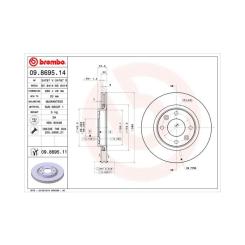Тормозной диск Brembo 09.8695.11 Фото