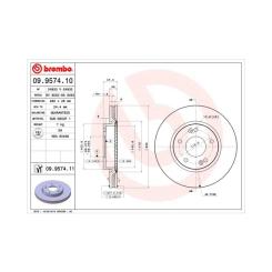 Тормозной диск Brembo 09.9574.10 Фото