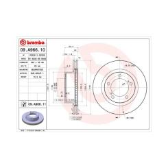 Тормозной диск Brembo 09.A966.11 Фото