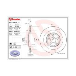 Тормозной диск Brembo 09.B312.11 Фото