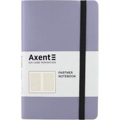 Блокнот Axent Partner Soft, 125х195, 96л, клет, серебристый Фото