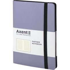 Блокнот Axent Partner Soft, 125х195, 96л, клет, серебристый Фото 1