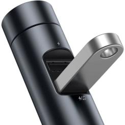 FM модулятор Baseus Energy Column MP3 Dark grey Фото 5