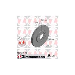Тормозной диск ZIMMERMANN 100.1235.20 Фото