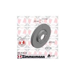 Тормозной диск ZIMMERMANN 285.3518.20 Фото