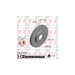 Тормозной диск ZIMMERMANN 370.3076.20 Фото