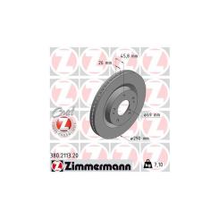 Тормозной диск ZIMMERMANN 380.2113.20 Фото