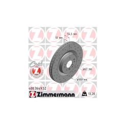 Тормозной диск ZIMMERMANN 400.3649.52 Фото