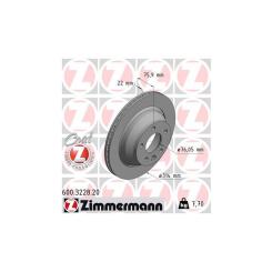Тормозной диск ZIMMERMANN 600.3228.20 Фото