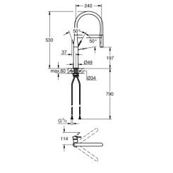 Смеситель Grohe ESSENCE PROFI SPRAY ХРОМ Фото 1