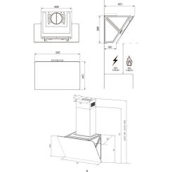 Вытяжка кухонная Interline FLOW WH A/60/GL/M Фото 10