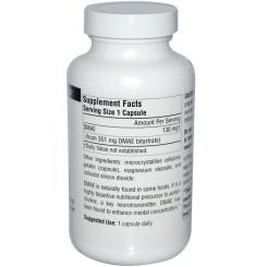 Аминокислота Source Naturals DMAE (диметиламиноэтанол) 351мг, 200 капсул Фото 1