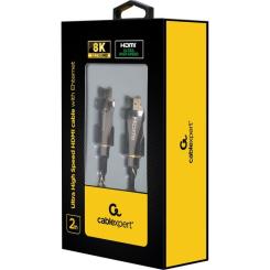 Кабель мультимедийный Cablexpert HDMI M to HDMI M 2.0m V2.1 Premium Фото 2